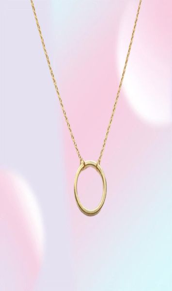 Collar de colgantes de círculo simple Collar eternidad Karma Infinity Silver Gold Joya Minimalist Jewely Círculo de delicadeza 7967991