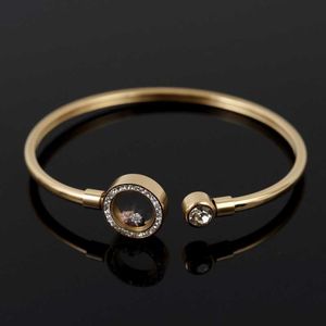 Bracelet pour hommes réglable en cristal de couleur simple pour femmes hommes bijoux cadeaux bracelets de manchette ouverts en acier inoxydable bijoux de mode Q0717