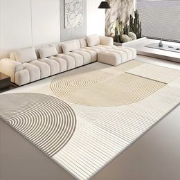 Eenvoudige crème stijl woonkamer tapijt verdikt imitatie kasjmier huishoudelijke salontafel deken groot gebied vlekbestendige en gemakkelijke zorgvloer mat
