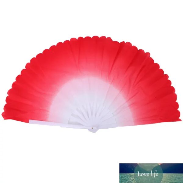 Fans de danse simples Fashion Gradient Color Chinese Real Silk Dance Veil Fan KungFu Belly Dancing Fans Pour Faveur de cadeau de fête de mariage ou spectacle sur scène