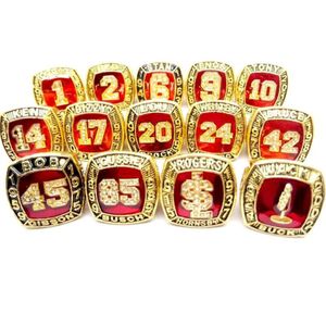 Eenvoudige ontwerplegering Dhampion Ring voor mannen Cardinal Hall of Fame World Series 14 Sets 2346