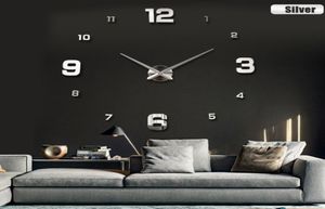 Numéro de miroir de conception simple Sticker Clock Mur Mur art DIY Clocks muraux arcyliques 3d Quartz Corloge Diy Decor Home9427502