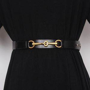 Design simple de design vrai vache en cuir ceinture en cuir femme mode tout match jean pantalon robe ceinture de taille en cuir authentique 2021 2311