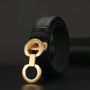 Ceintures de créateurs simples pour hommes lisses aiguille boucle concepteur ceinture de ceinture de ceinture