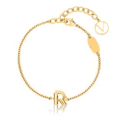 Lettre de créateur simple charme bracelet doré Bracelet femme mode bracelets élégants