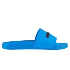 Eenvoudige Designer Mold Pool Slides Dames Heren Schuimrubber Slippers Wit Zwart Blauw Grijs Parijs Thong f