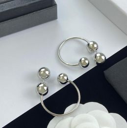 Eenvoudige ontwerper Sier Dangle oorbellen Aretes orecchini voor vrouwen merk oorbellen hoepel oorrang heeft een stempel met doos