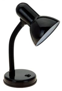 Simple Designs Lampe de bureau basique en métal avec col de tuyau flexible, noir