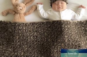 Eenvoudige wollen deken voor baby's met dubbele letters, klein dekbed, puur katoen, pasgeboren gebreide deken, dubbellaags chenille