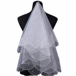 Simple elegente boda nupcial velo tul marfil one capas accesorios de novia