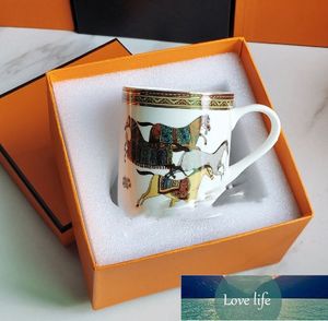 Eenvoudige Europese stijl Bone China Mug Exclusive voor grensoverschrijdende keramische beker paar ontbijt melkachtige thee-bekers