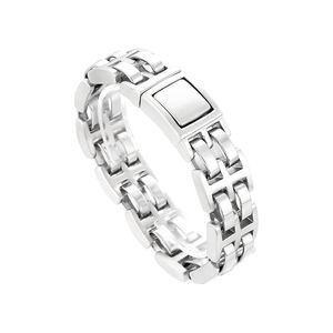 Simple Mode Double Rangée Brillant Bracelet En Acier Inoxydable 316L Hommes Bijoux De Haute Qualité De Luxe Cadeaux De Noël Pour Hommes 21mm 9 pouces 142g Lourd