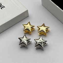Simple Fashion Star Stud Earring Luxe designer sieraden Gold Silver Studs Ooringen voor vrouwen Oordingen Letter Charm Jewelry Kerstcadeau