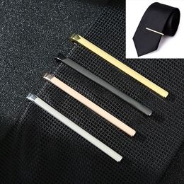 Clips de corbata de moda simple para hombres Corbalo de metal Ceremonia de boda de negocios Diarios CLIP Men Party Jewelry Accesorios Regalo 240408