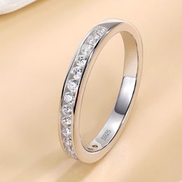 Simple Fashion Women Moissanite Rings S925 Silver Pass Test Moissanite Ring For Wedding Anniversary for Men Women Fashion Engagemen Ring Maat 5-11