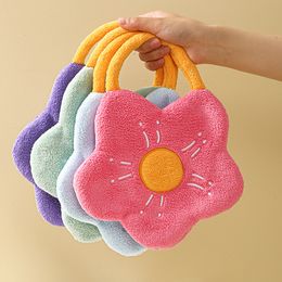 Eenvoudige bloemendoekjes handdoekdoekjes bloemborduren absorberende handdoek