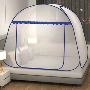 Simple inférieur complet Yourt Mosquito Net Portable Installation Free Single Double Bed Foldable Breathable 240508