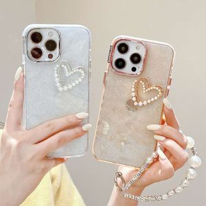 Eenvoudige glitter geschikt voor iPhone 15 Promax Love Huawei Mate50/60Pro Transparant P60/40 telefoonhoes