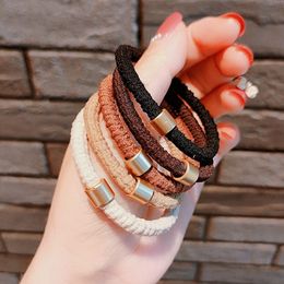 Simple bandeau cordes accessoires pour femmes fille élastiques bandes de cheveux élastique pour queue de cheval élastique cheveux corde haute élasticité 2313