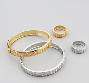 Eenvoudige honingraat zeshoekige polka stip diamant armband ring fris en fris geschikt voor zowel mannen als vrouwen designer sieraden