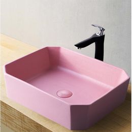 Baux de toilette de lavabo à lavabo en céramique simple de ménage