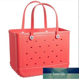 Simple Jelly Candy Silicone Beach Wasbare Basket Bags Grote draagbare Shopping Woman Eva Waterproof Tote Bogg Bag Purse Eco