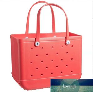 Simple gelée bonbons Silicone plage lavable panier sacs grand portable Shopping femme Eva étanche fourre-tout Bogg sac sac à main Eco