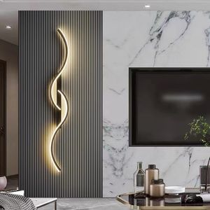 Eenvoudige LED -bedwand SCONCE LAMP Design Lange Stick Lange stick Noordse stijl Art Interior Wall Lights Light Fixture Nachtlampen Home Decor