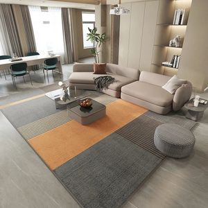 Eenvoudig licht luxe kristallen fluweel groot tapijt geavanceerd vol spreiding woonkamer bank salontafel deken vuile mat 240424
