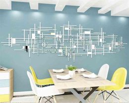 Miroir de géométrie de ligne simple Autocollants muraux en acrylique Décoration de salon Originalité 3D DIY MUR DÉCOR 2108319272923
