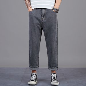Eenvoudige losse heren jeans grote kleding Casual Nine-Point Harlan Rechte pootbroek maat 28-48 voor dikke man oude papa broek