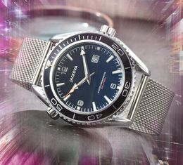 Simple Lumious Dial cuarzo relojes para hombre cronómetro 43 mm Luminous Classic Generosos pasadores de flecha dial reloj malla de acero inoxidable elegante reloj de pulsera montre de luxe