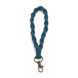 Eenvoudige Macrame schoudertasje sleutelhangers pols Lanyard riem sleutelhanger armband geassorteerde kleur Macrames gevlochten sleutelhanger