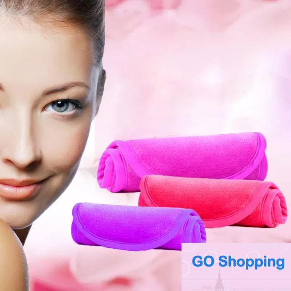 Asciugamano per il trucco semplice Asciugamano riutilizzabile in microfibra per il viso Asciugamano per il viso magico Struccante per la pulizia della pelle Asciugamani per il lavaggio Tessili per la casa