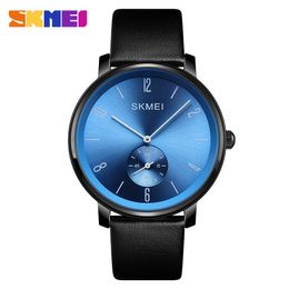 Simple hommes montre à Quartz mode montres Business Style 3Bar étanche en acier inoxydable cuir relogio masculino 1489-31