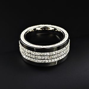 Eenvoudige heren diamant vegetarische ring steiger mode sieraden valentijnsdag cadeau verjaardagscadeau