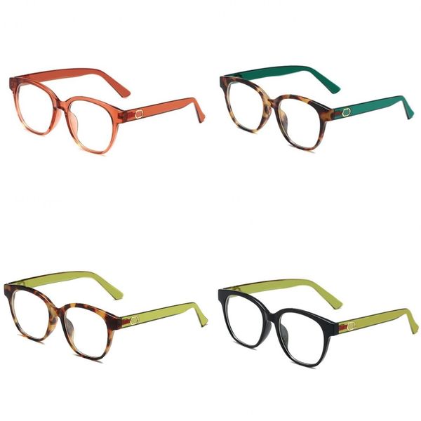 Hombres simples gafas de sol carta de diseñador gafas de moda gafas de montura completa lunette transparente homme mujer anteojos negro rojo verde amarillo raya hg103