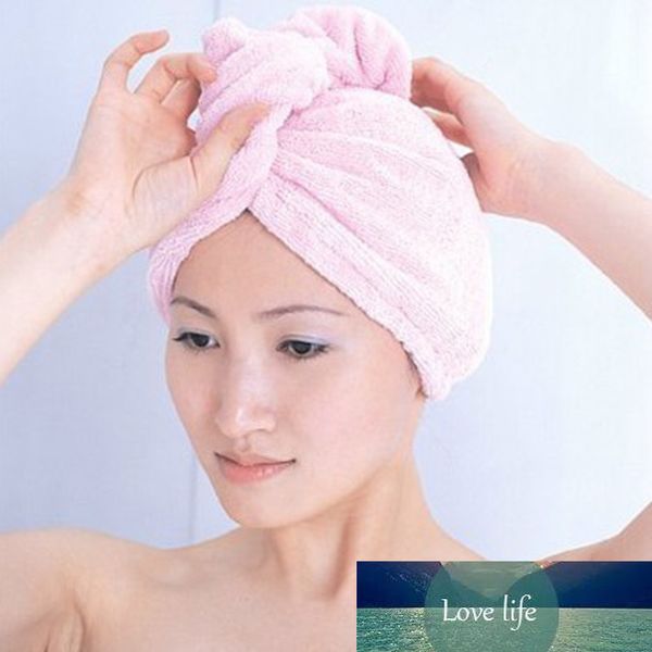 Bonnet de séchage de cheveux en microfibre Simple pour femmes, serviette de salle de bain Super absorbante à séchage rapide