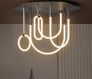 Plafond moderne à LEDs simpliste lampe chambre concepteur salon Luminaires créatif minimaliste salle à manger éclairage