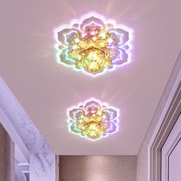 Spotlight LED de cristal Simple Modern Soom Aisle Corridor Luces de corredor Luz de techo montada en la superficie Entrada de la luz del porche