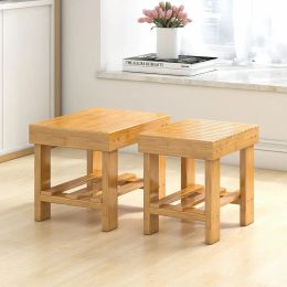 Simple modern small stools household wooden stools living room Furniture wooden stools bamboo benches shoe changing bench