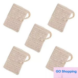 Eenvoudige Natuurlijke Exfoliërende Mesh Zeep Saver Sisal Zeep Saver Bag Pouch Houder Voor Douche Bad Schuimen En Drogen