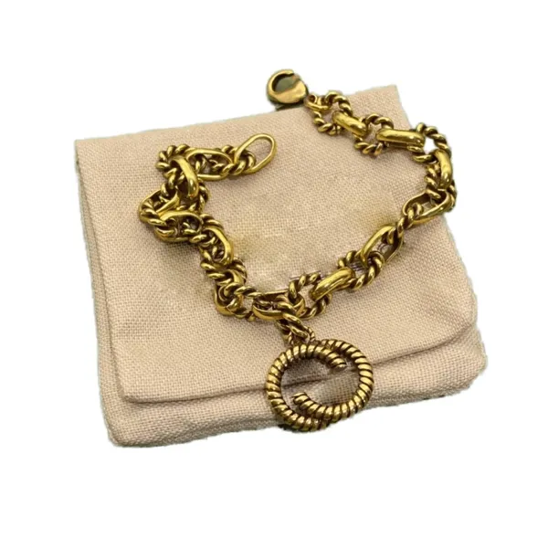 Collier simple Designer pour femmes plaqué or lettre pendentif bijoux mode moderne bracelet classique mans torsadé populaire élite zh193 H4