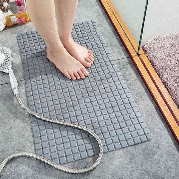 Tapis de bain antidérapant simple Matériau PVC respectueux de l'environnement Tapis de salle de bain en treillis confortable Épissure de baignoire de toilette Coussin de pied 211109