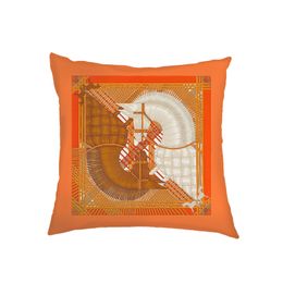 Funda de almohada Simple de estilo nórdico naranja Ins, funda de almohada minimalista moderna para dormitorio, cojín para respaldo de coche, Otoño e Invierno