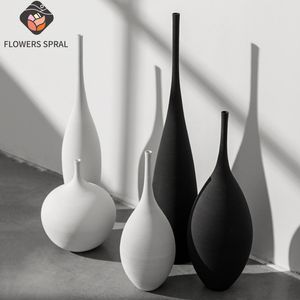 Vases de style nordique simples, vases zen d'art faits à la main, décorations de restaurant de chevet de luxe de haute qualité, cadeaux d'anniversaire 210310