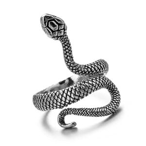 Ornement simple ouverture de serpent ouverture d'accessoires de bague King Cobra King Cobra pour hommes et femmes