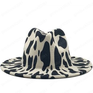 Eenvoudige buitenste witte binnenste zwarte wol vilt jazz fedora hoeden met dunne gesp mannen vrouwen brede rand Panama trilby cap