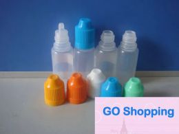 Eenvoudige PE Plastic Druppelflesjes 5 ml 10 ml 15 ml 20 ml 30 ml 50 ml Met Kleurrijke Kindveilige Caps Lange Dunne Tips Voor Flessen