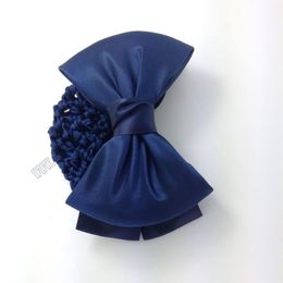 Barrette à cheveux Simple et unie avec nœud papillon, support pour chignon, accessoires pour couverture de cheveux, Dubaa240Q